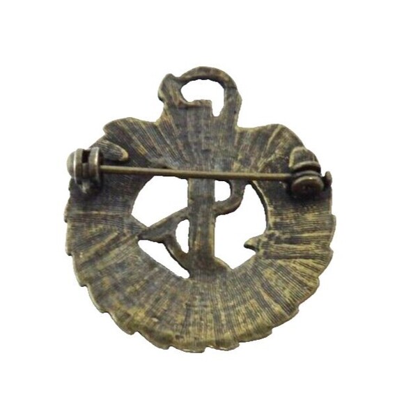 Military Anchor Pin Brooch US Navy Fashion Jewelry Bronze Color Coast Guard - Picture 4 of 4